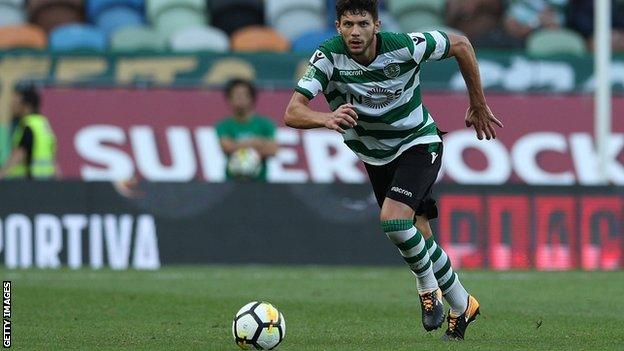 Tobias Figueiredo in action for Sporting Lisbon in pre-season