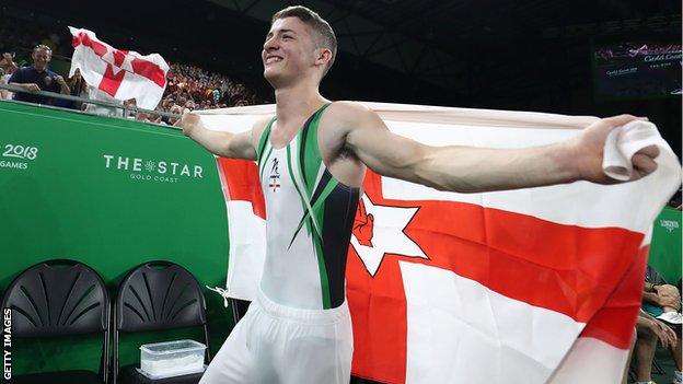 Rhys McClenaghan won a gold medal while competing for Northern Ireland in 2018