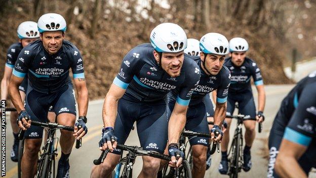 Team Novo Nordisk cyclists