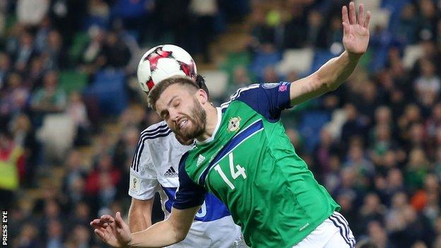 Stuart Dallas in action against San Marino last month