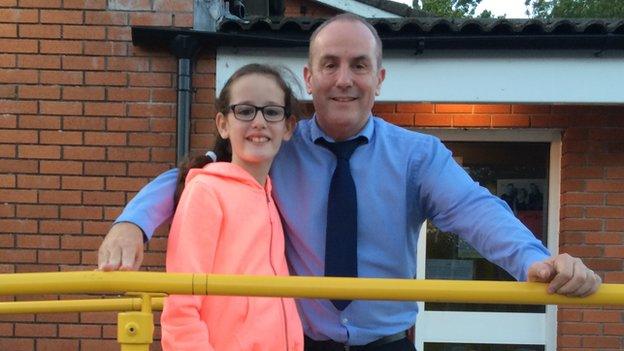 Holly Thomas and her father Christopher Thomas