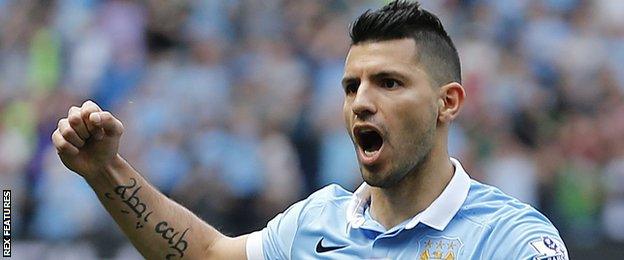 Manchester City striker Sergio Aguero