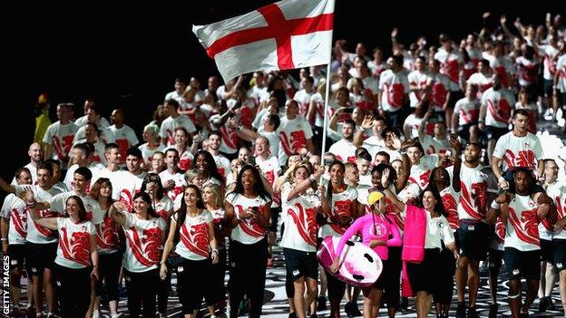 England delegation are in the stadium