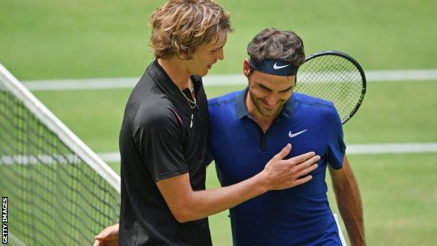 Roger Federer and Alexander Zverev