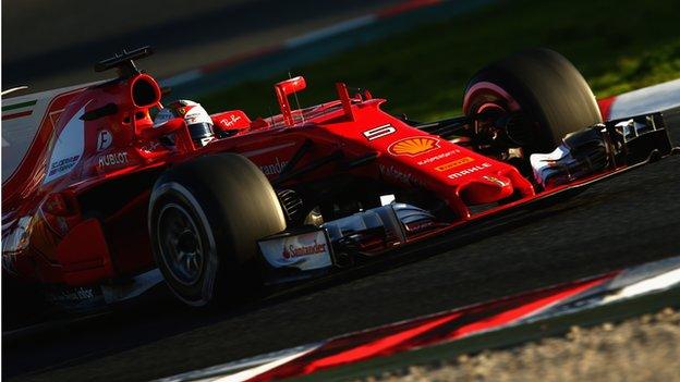 Sebastian Vettel of Ferrari