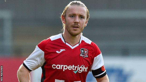 Matt Jay in action for Exeter City