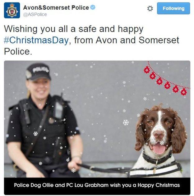 Tweet by Avon and Somerset Police