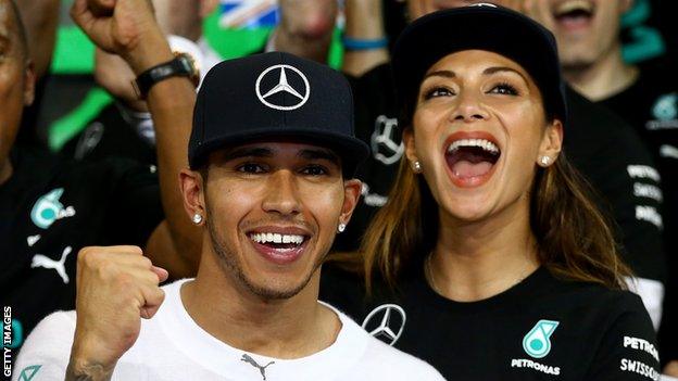 Lewis Hamilton and Nicole Scherzinger