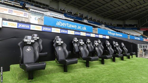 Swansea dugout