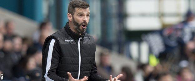 Stuart Kettlewell in the Ross Couty technical area