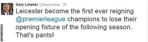 Lineker tweet