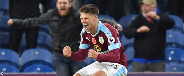 Johann Berg Gudmundsson celebrates after the final whistle