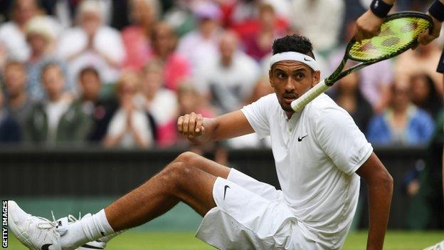 Nick Kyrgios says he "lost belief" after the first set