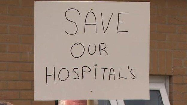 Save Our Hospitals sign