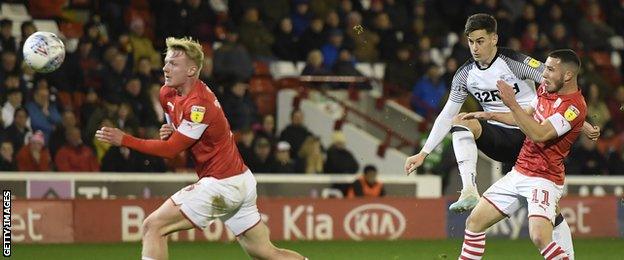 Tom Lawrence in action against Barnsley