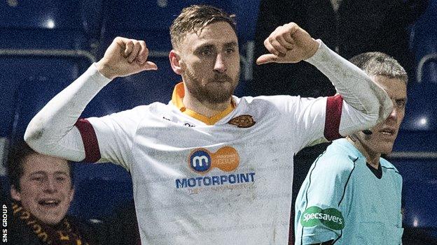 Motherwell striker Louis Moult