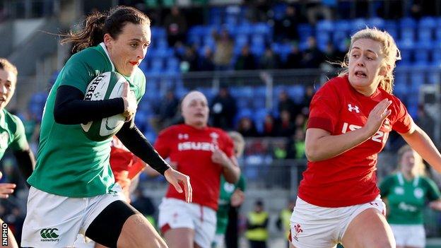 Tyrrell's try secured the bonus point for Ireland against Wales