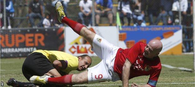 Infantino played in a charity game in Bolivia shortly after his appointment as Fifa president