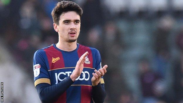 Alex Gilliead in action for Bradford City