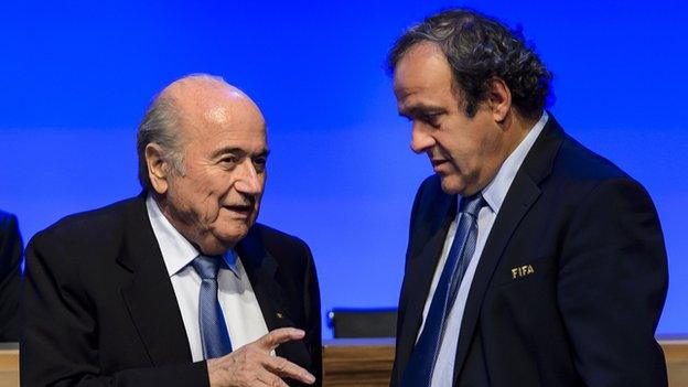 Fifa president Sepp Blatter (left) and Michel Platini