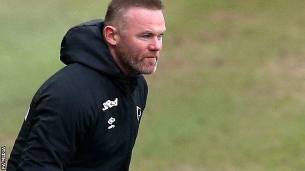 Derby County manager Wayne Rooney