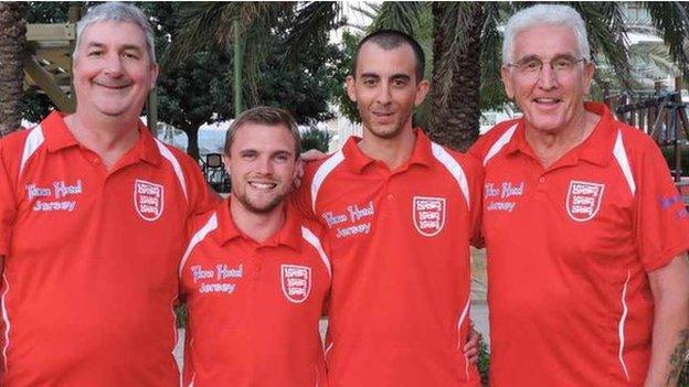 Jersey's men's fours bowls team