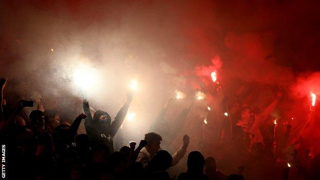 Rangers were sanctioned for their fans using flares in the away leg against Braga