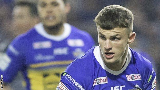 Ash Handley scored two of Leeds' eight tries against Huddersfield
