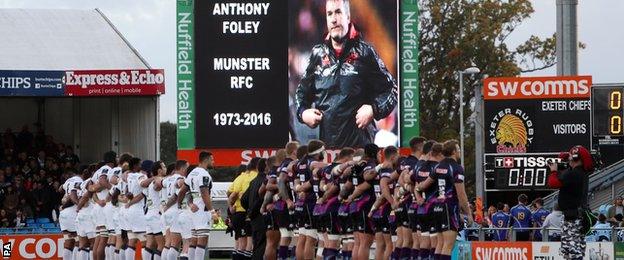 Anthony Foley moment's silence