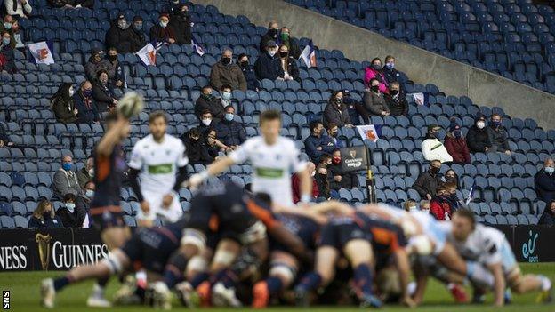 Edinburgh v Glasgow Warriors in August 2020