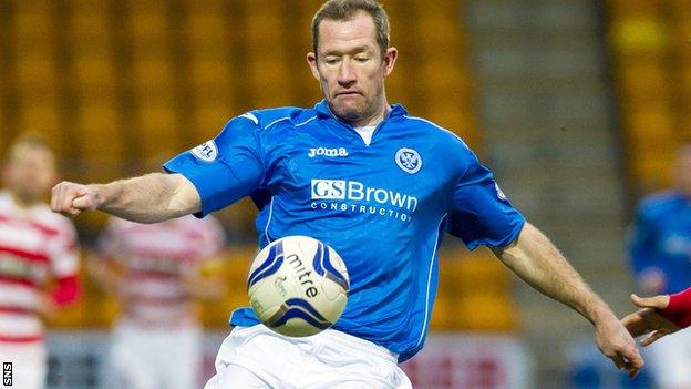 Frazer Wright in action for St Johnstone