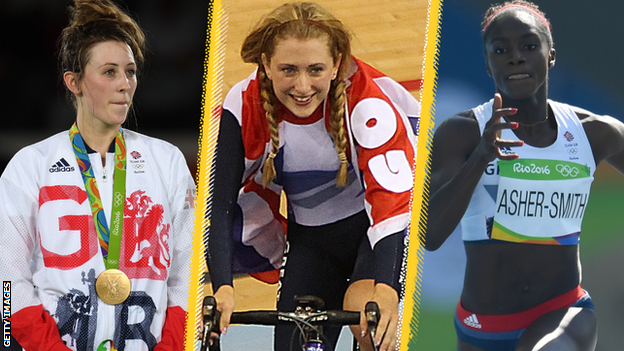 Jade Jones, Laura Kenny and Dina Asher-Smith