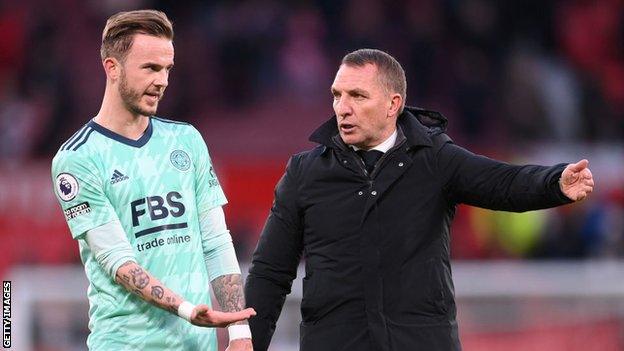 James Maddison and Brendan Rodgers