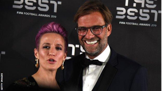 Megan Rapinoe and Jurgen Klopp