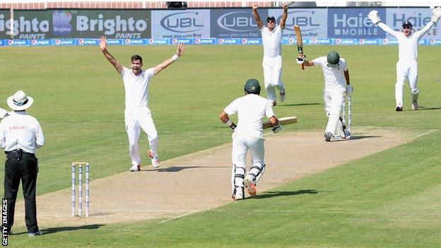 Younus Khan is lbw