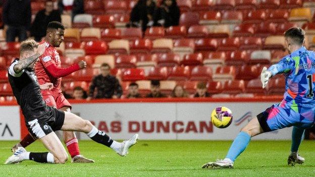 Luis Lopes scores the opening goal of the game