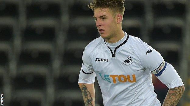 Joe Rodon in action for Swansea