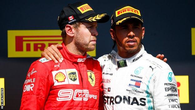 Sebastian Vettel and Lewis Hamilton