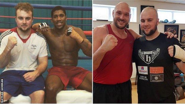 Gorman after sparring with Anthony Joshua in 2015 and with Tyson Fury earlier this year