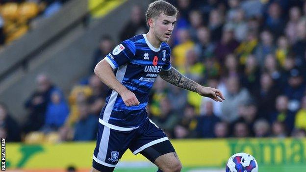 Riley McGree playing for Middlesbrough