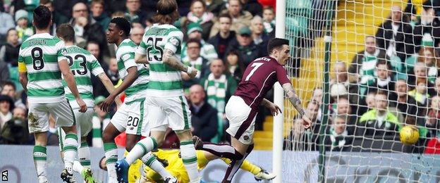 Hearts' Jamie Walker opened the scoring