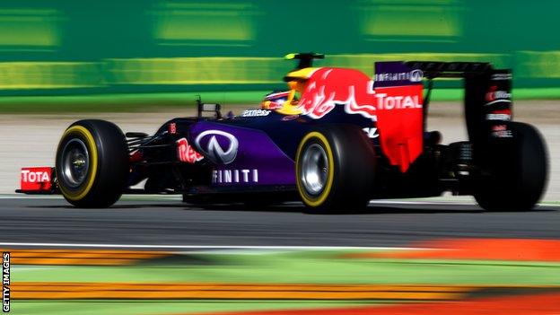 F1 driver Daniil Kvyat in action for Red Bull