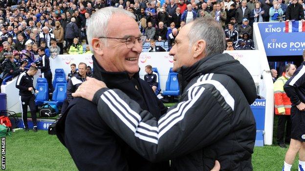 Claudio Ranieri and Francesco Guidolin