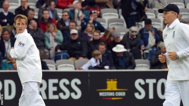Billy Root (left) and Joe Root on England duty