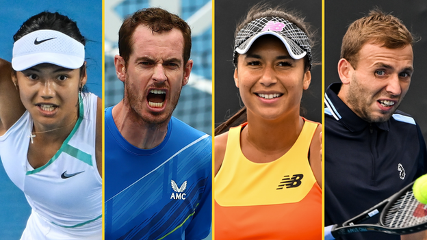 Emma Raducanu, Andy Murray, Heather Watson and Dan Evans