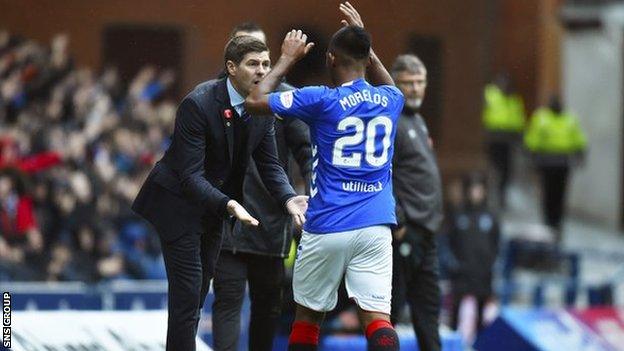 Morelos has scored 20 goals in 34 appearances for Rangers this season