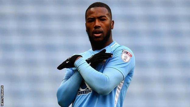 Duckens Nazon celebrates with Coventry City