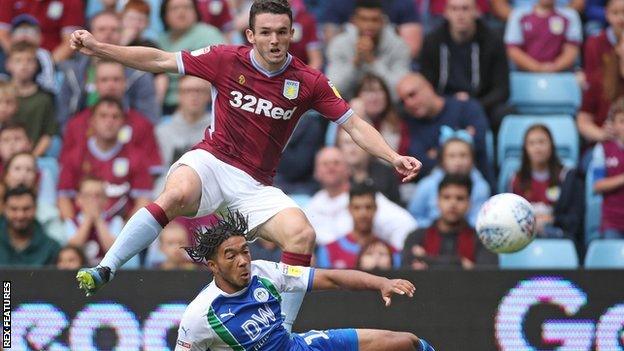 New Villa signing John McGinn from Hibernian made a good start to his career in the Midlands