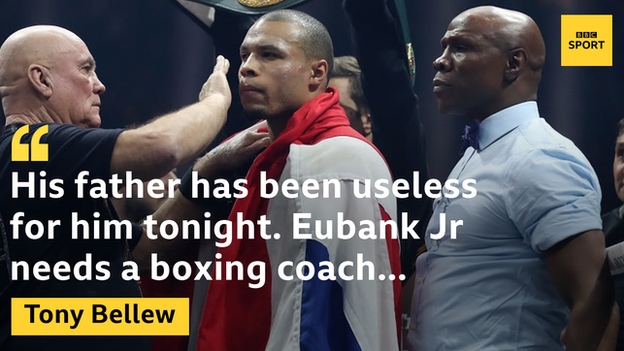 Tony Bellew quote: "His father has been useless for him tonight. Eubank Jr needs a boxing coach."