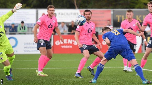 Cove Rangers' Mitch Megginson scores the opening goal